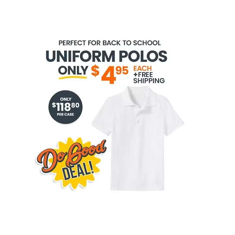 Uniform Polos - 2XLWhite Short Sleeve 2