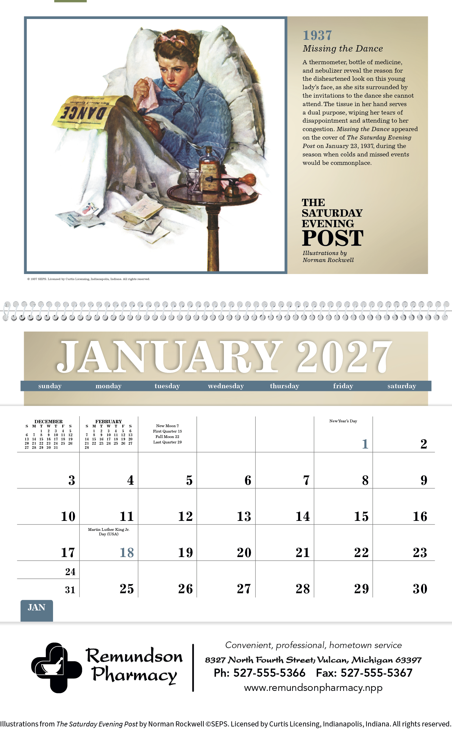 Triumph® Calendars The Saturday Evening Post Pocket Calendar 40