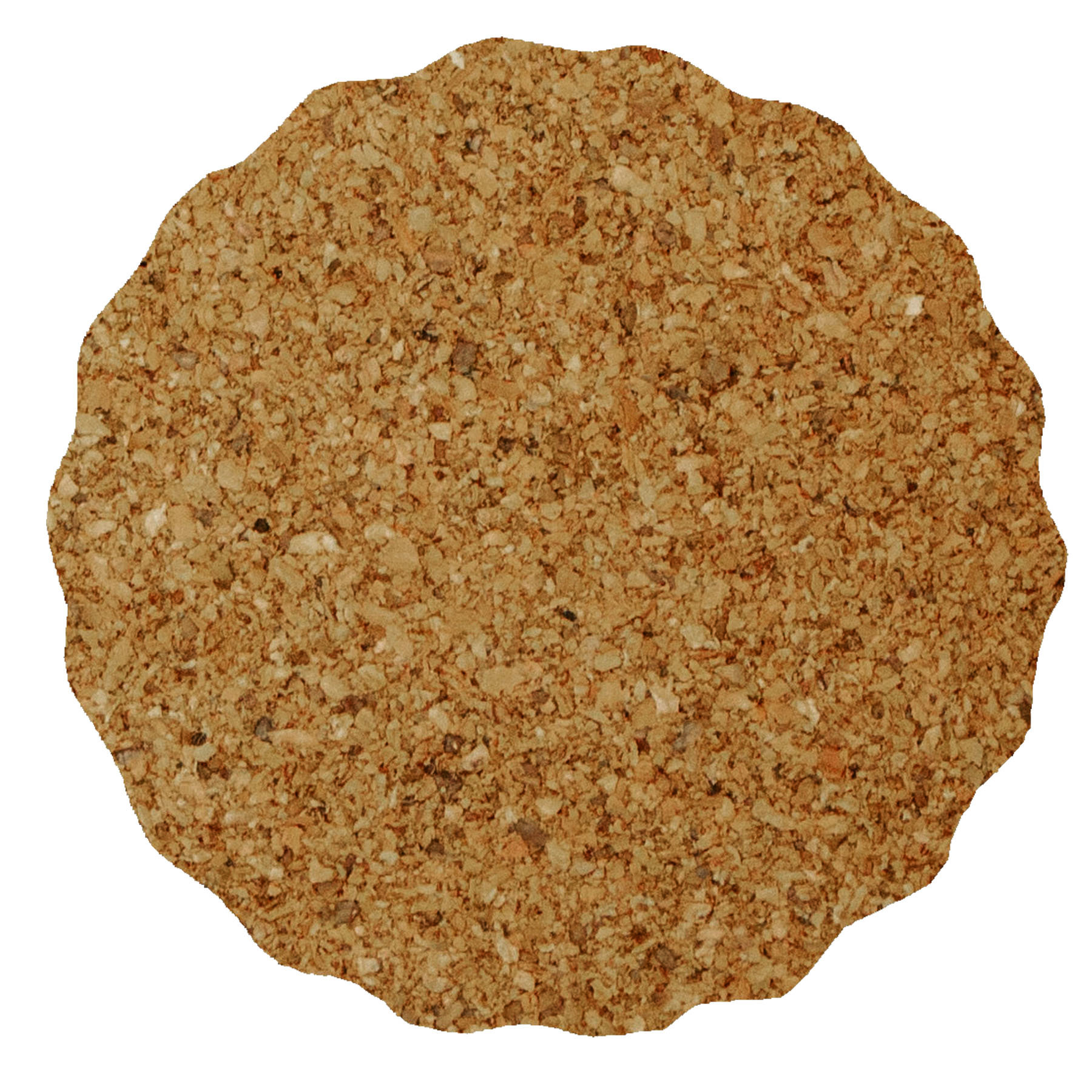 Cork Coaster, 3.625" Scalloped, Digital 3