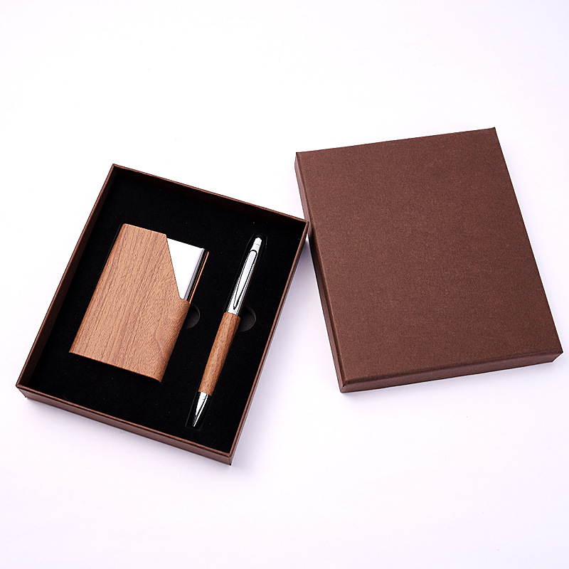 2-Piece Office Gift Set Metal Signature Pen and Card Case 5
