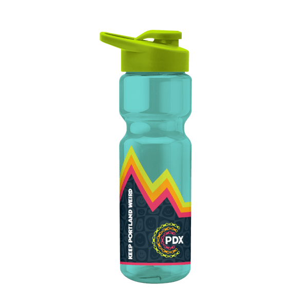 Blazer 28oz Transparent Bike Bottle w/Drink-thru Lid 504