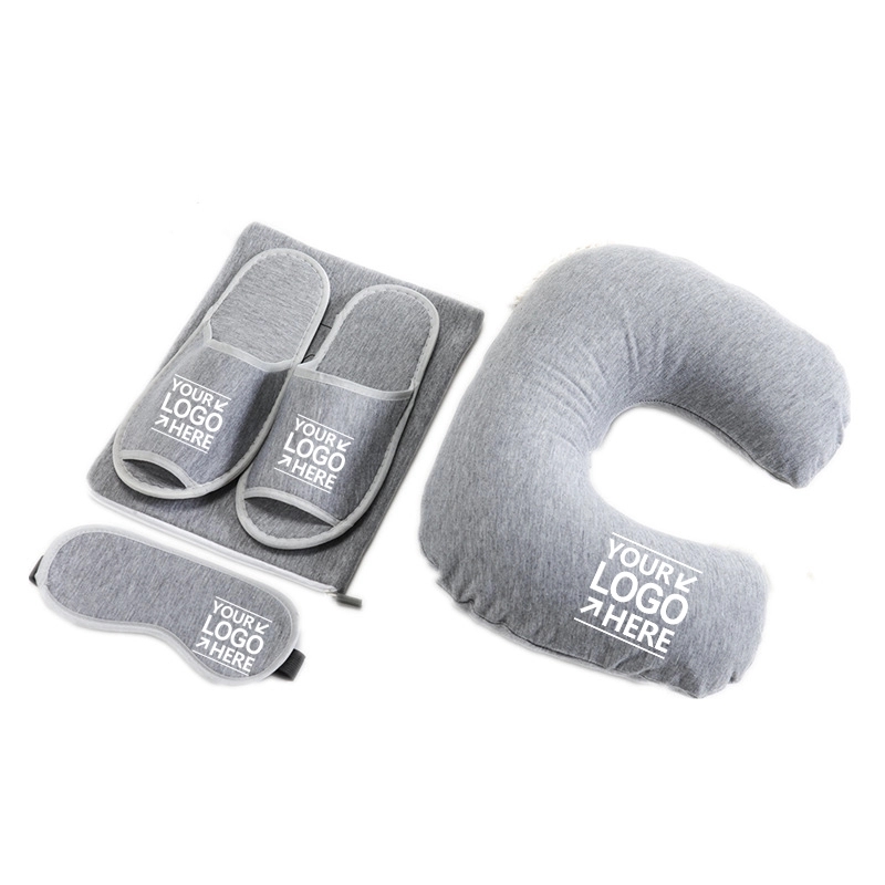 Travel Kit, Inflatable Pillow, Slippers, Sleep Mask 2