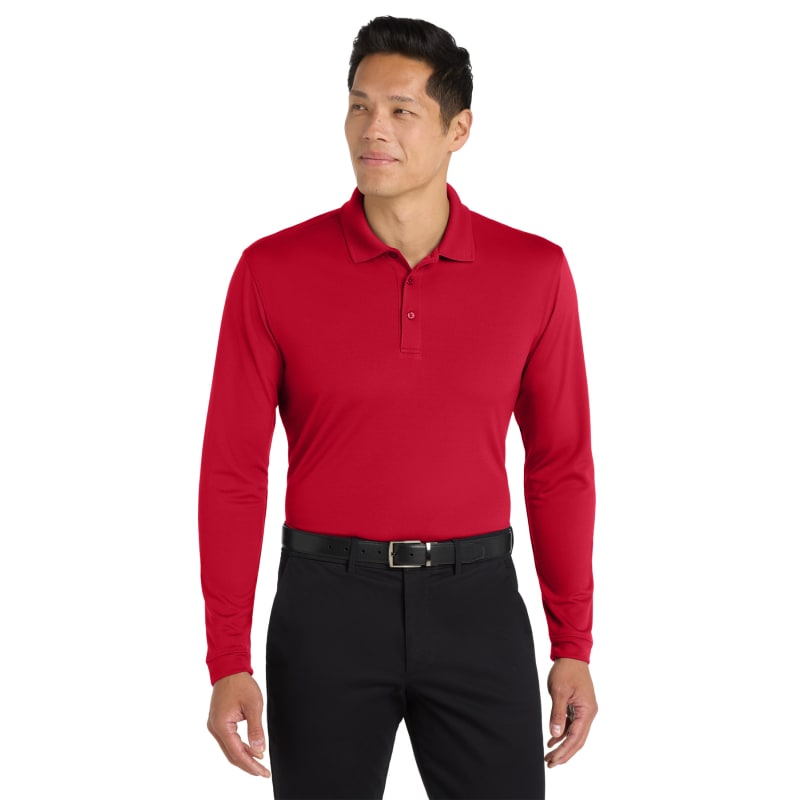 Port Authority Dry Zone UV Micro-Mesh Long Sleeve Polo 8