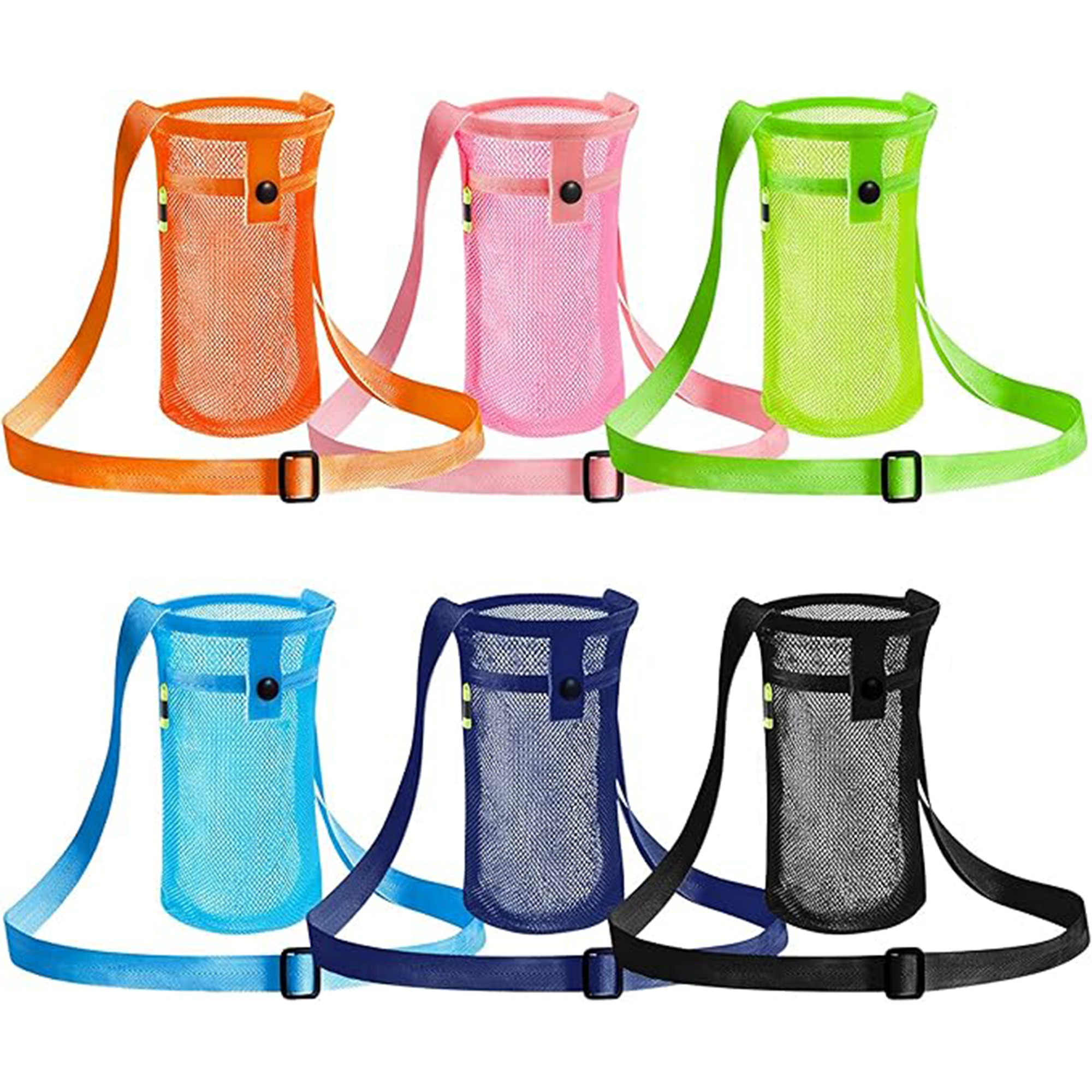 Portable Mesh Crossbody Bottle Holder Bag 1