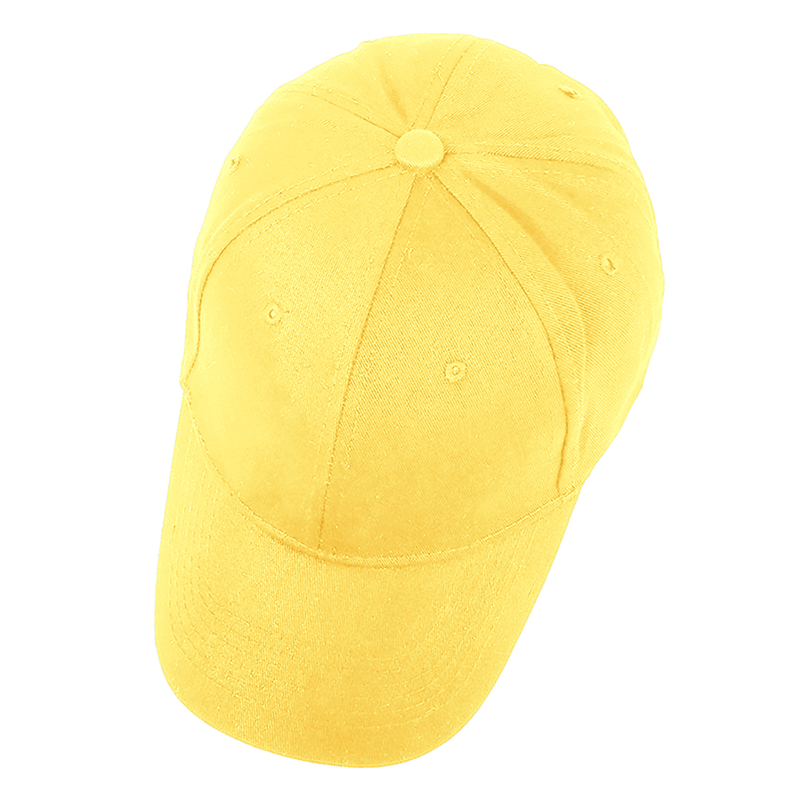 Stock Solid Color Cotton 6-Panel Baseball Cap w/ D-Ring 52