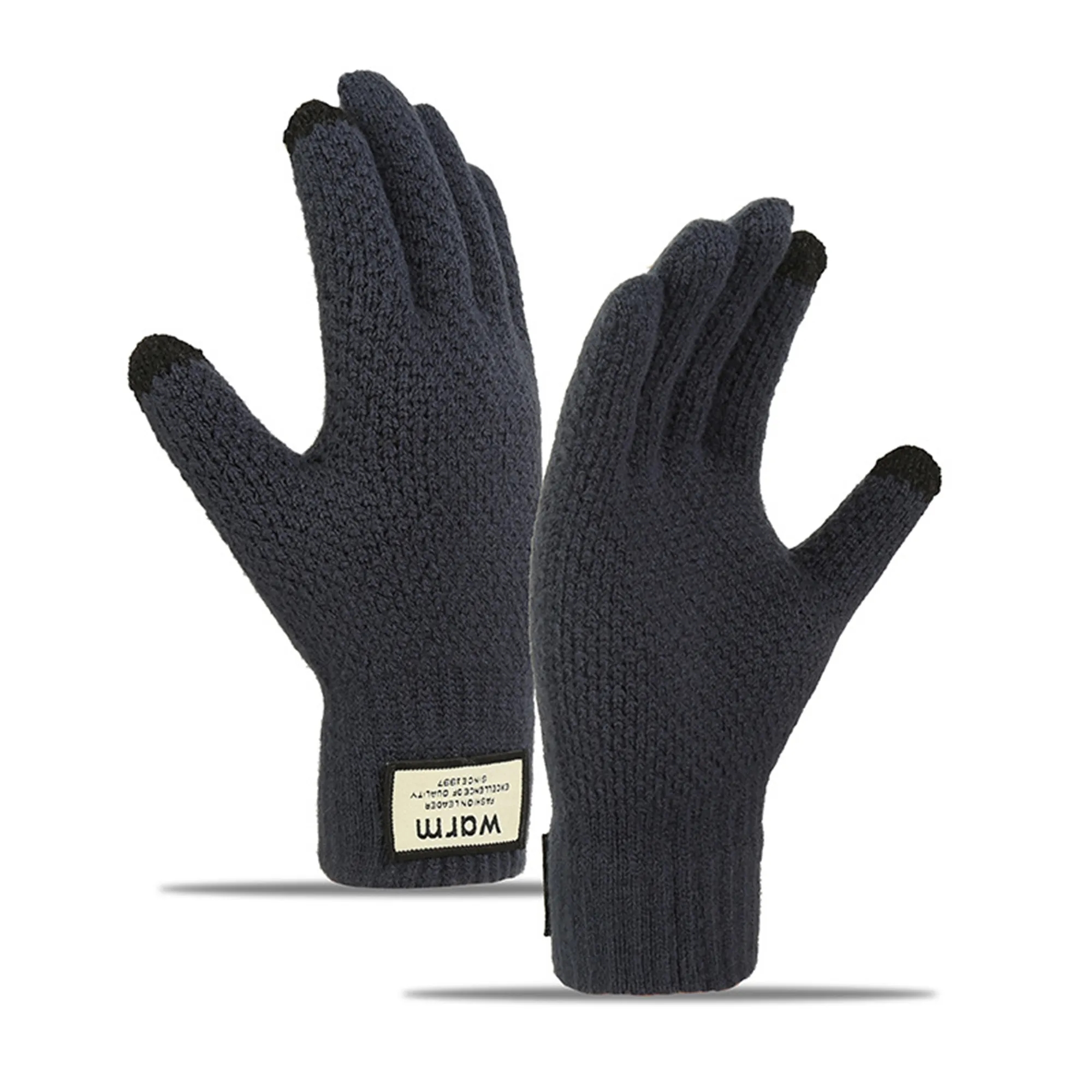 Customized Thick Winter Yarn Touch Screen Glove 3