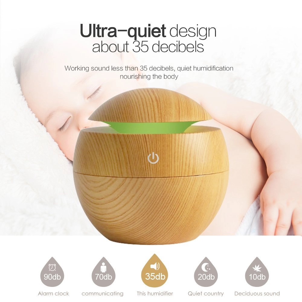 Mini Wooden Grain USB Aroma Humidifier 1