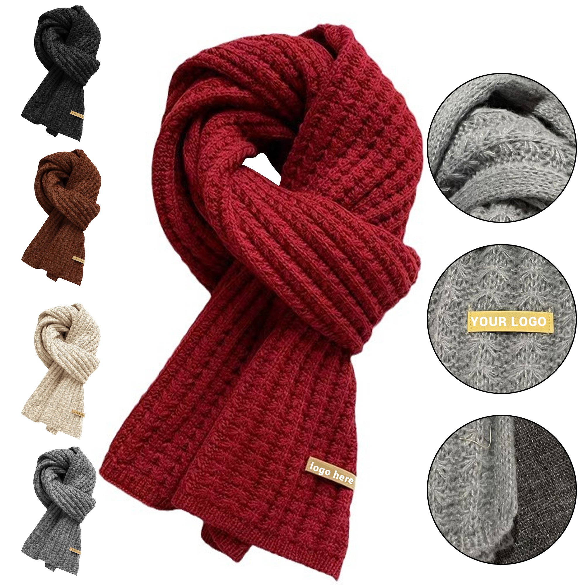 Patterned Knitted Scarf 2