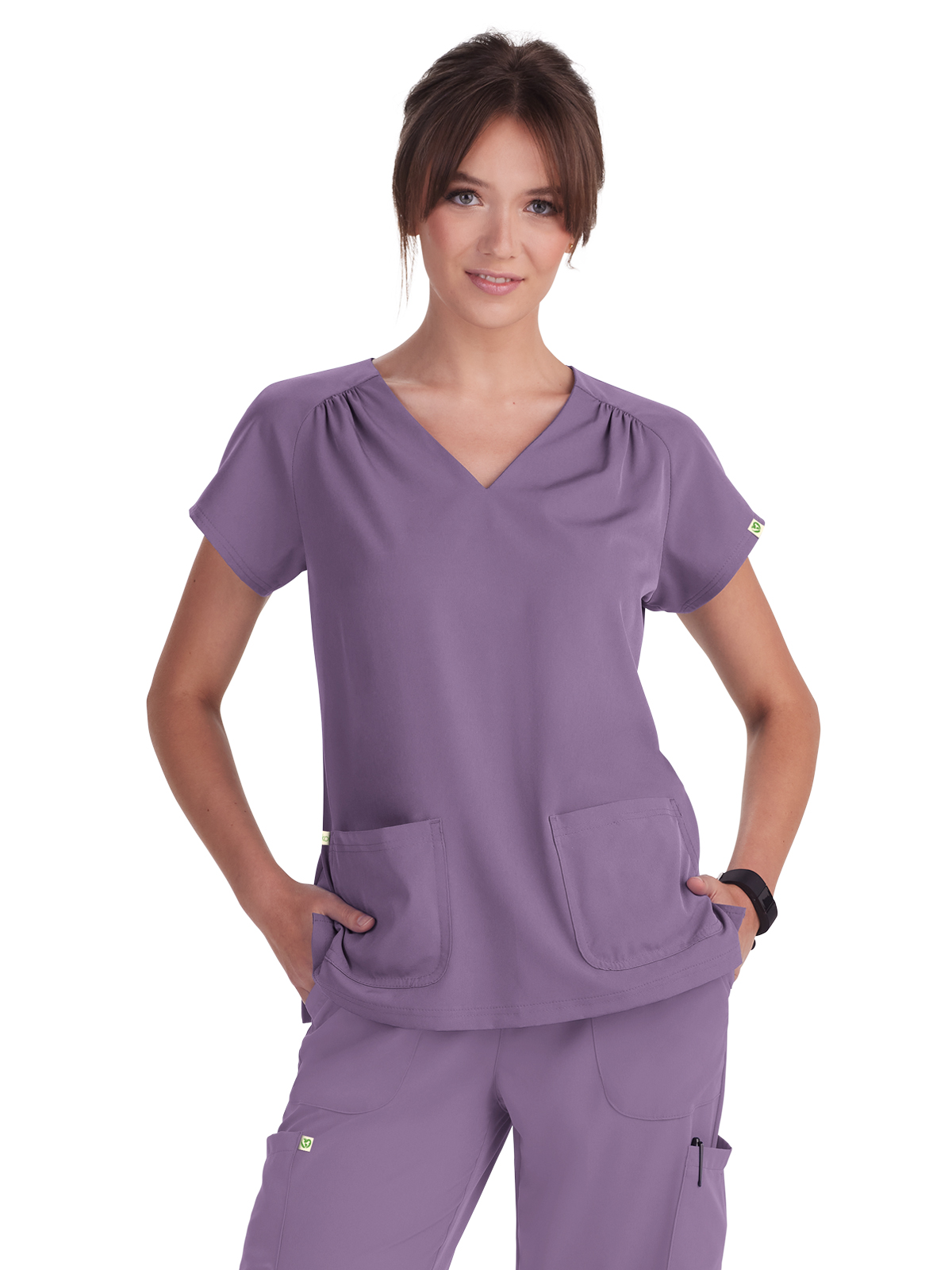 koi - Planet koi - Women's Two-Pocket Heart-Shaped Neckline Meadow Top 1