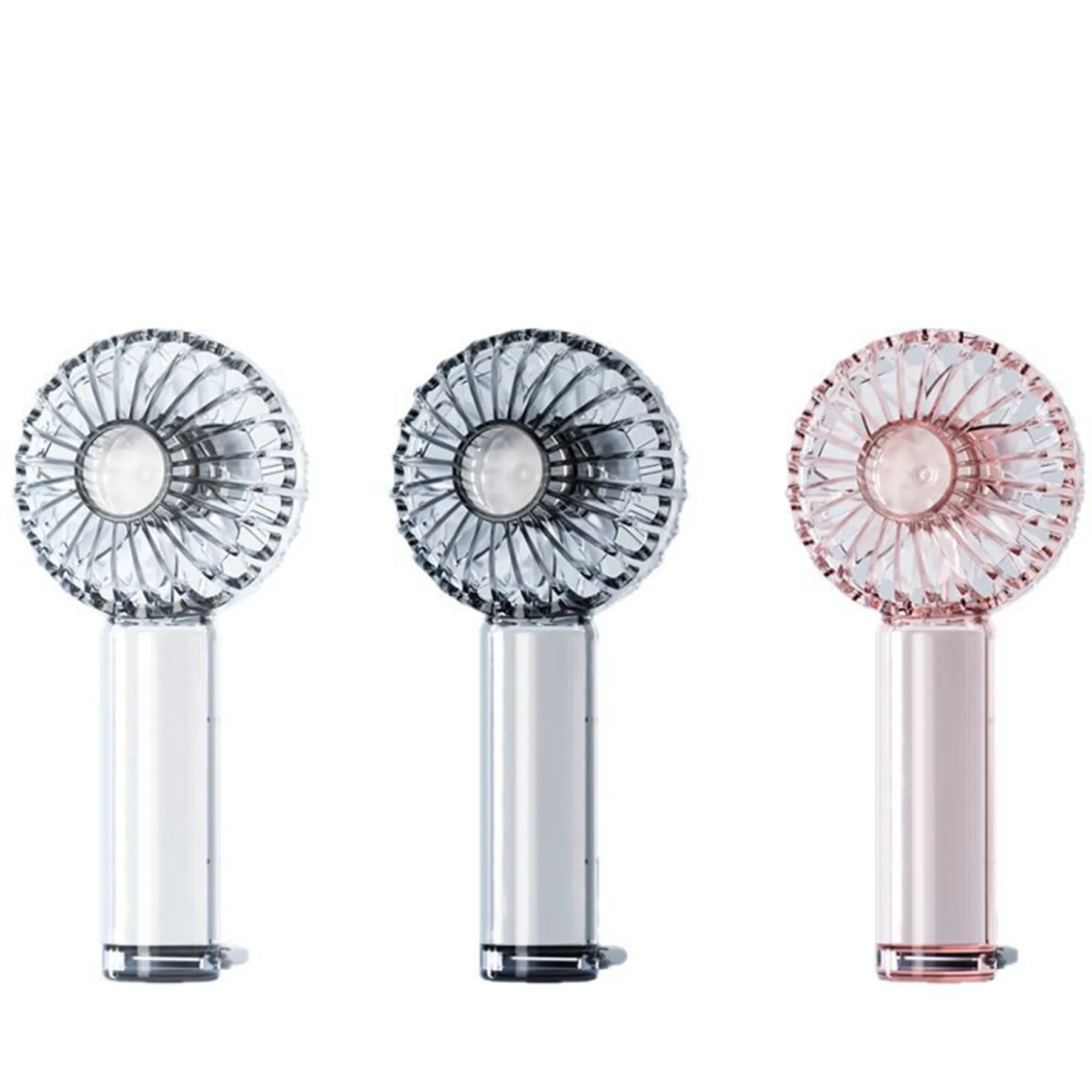 1200 mAh Clear Rechargeable Y53 Mini Hand Held Cooler Fan 2