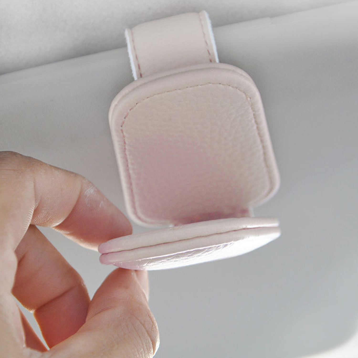 PU Leather Car Magnetic Sunglasses Holder 5