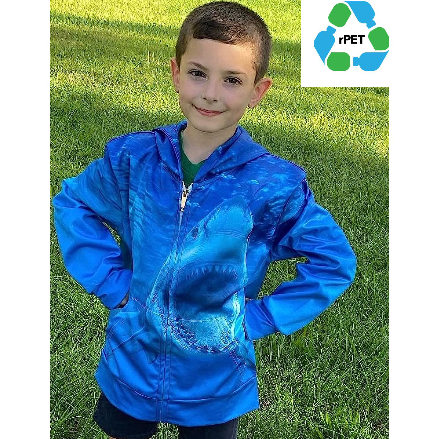 Youth rPET Recycled 100% Polyester Sublimation Performance Full-Zip Hoodie 2
