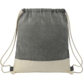 Split Recycled Cotton Drawstring Bag 8
