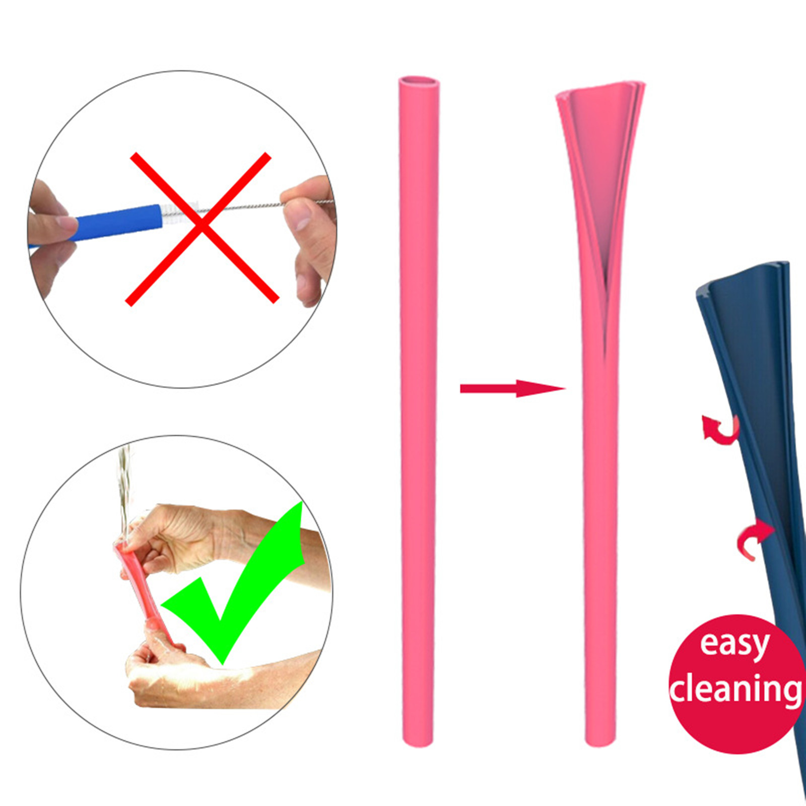 Detachable Reusable Silicone Straw 2