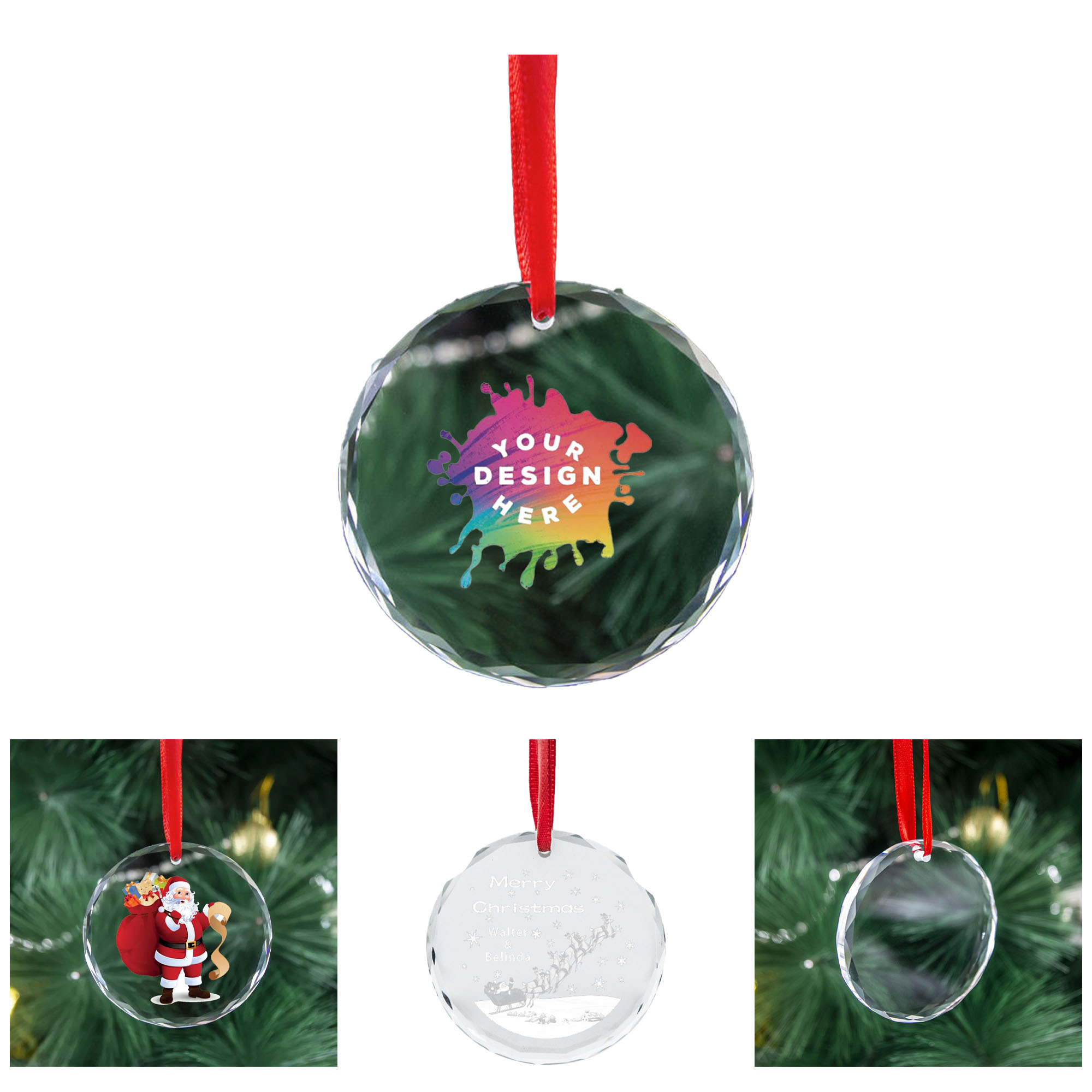 Clear Glass Ornaments 2