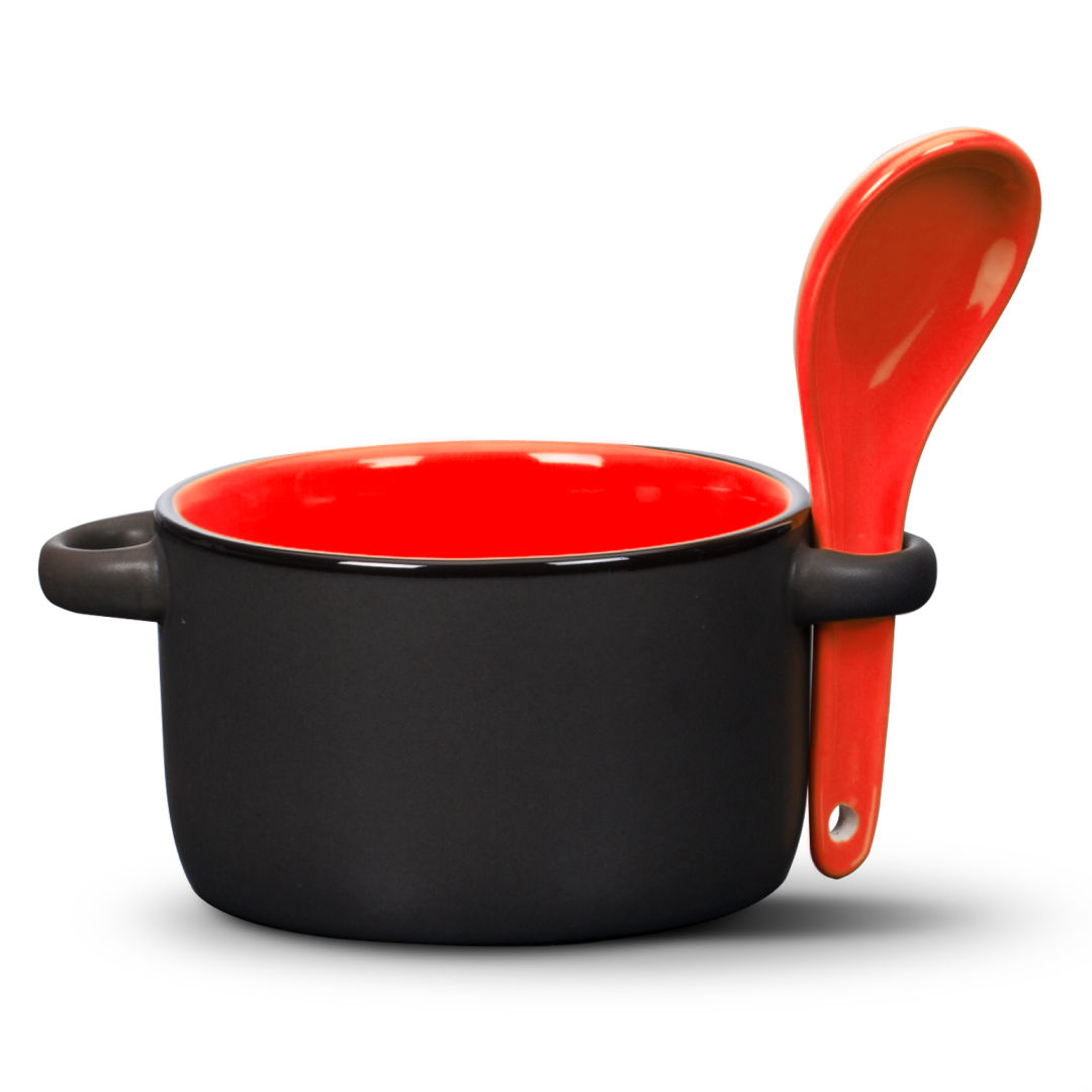 Merritt Soup Mug & Spoon - 12oz - Deep Etch 11