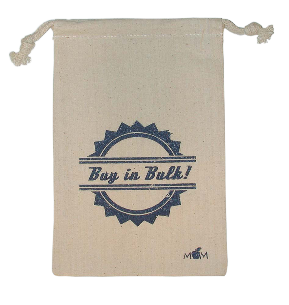 Weedy 100% Natural Cotton Drawstring Bag 6 x 9" 2