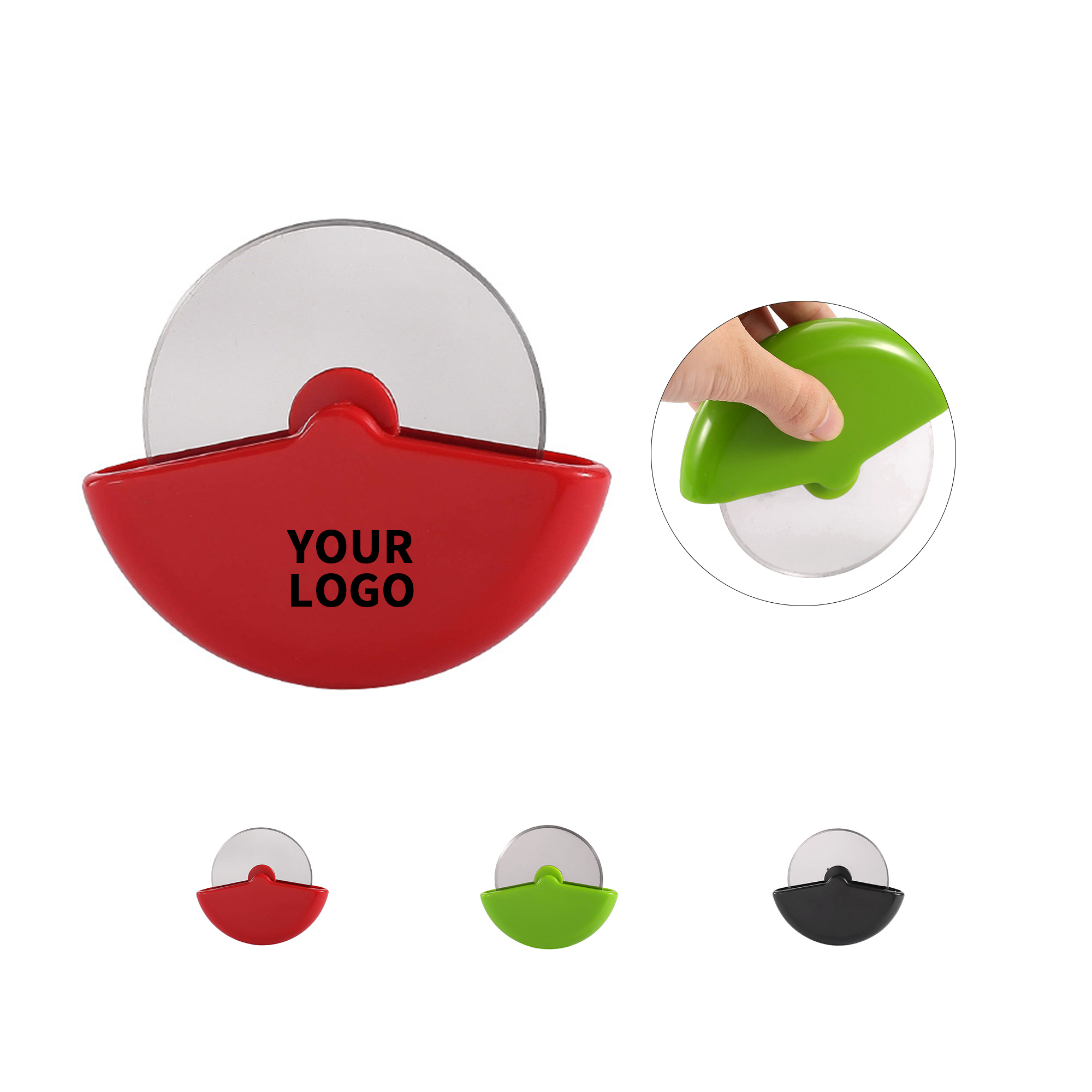Stainless Steel Pizza Wheel Cutter With Guard 4