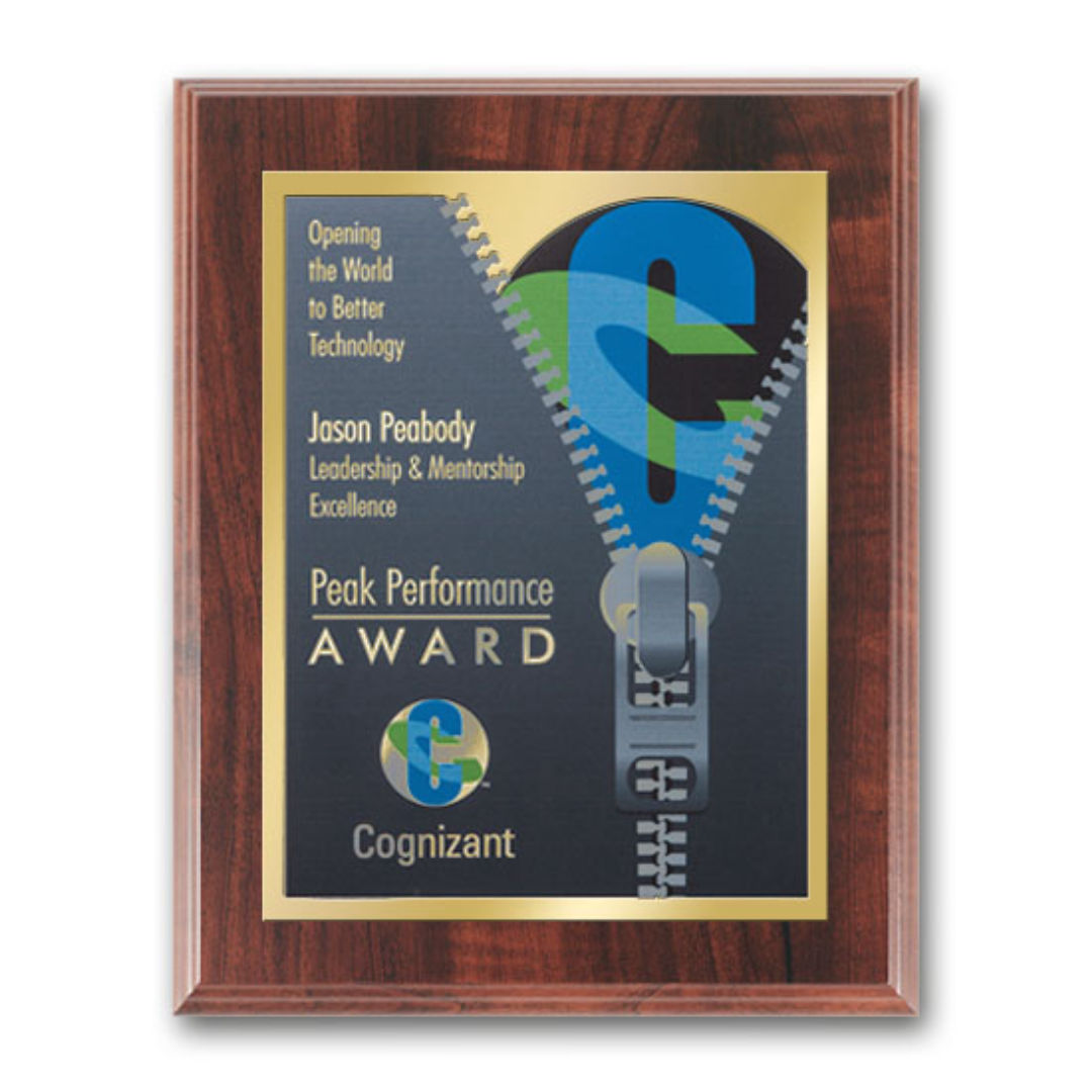 SpectraPrint™ Plaque - Walnut Gold 7