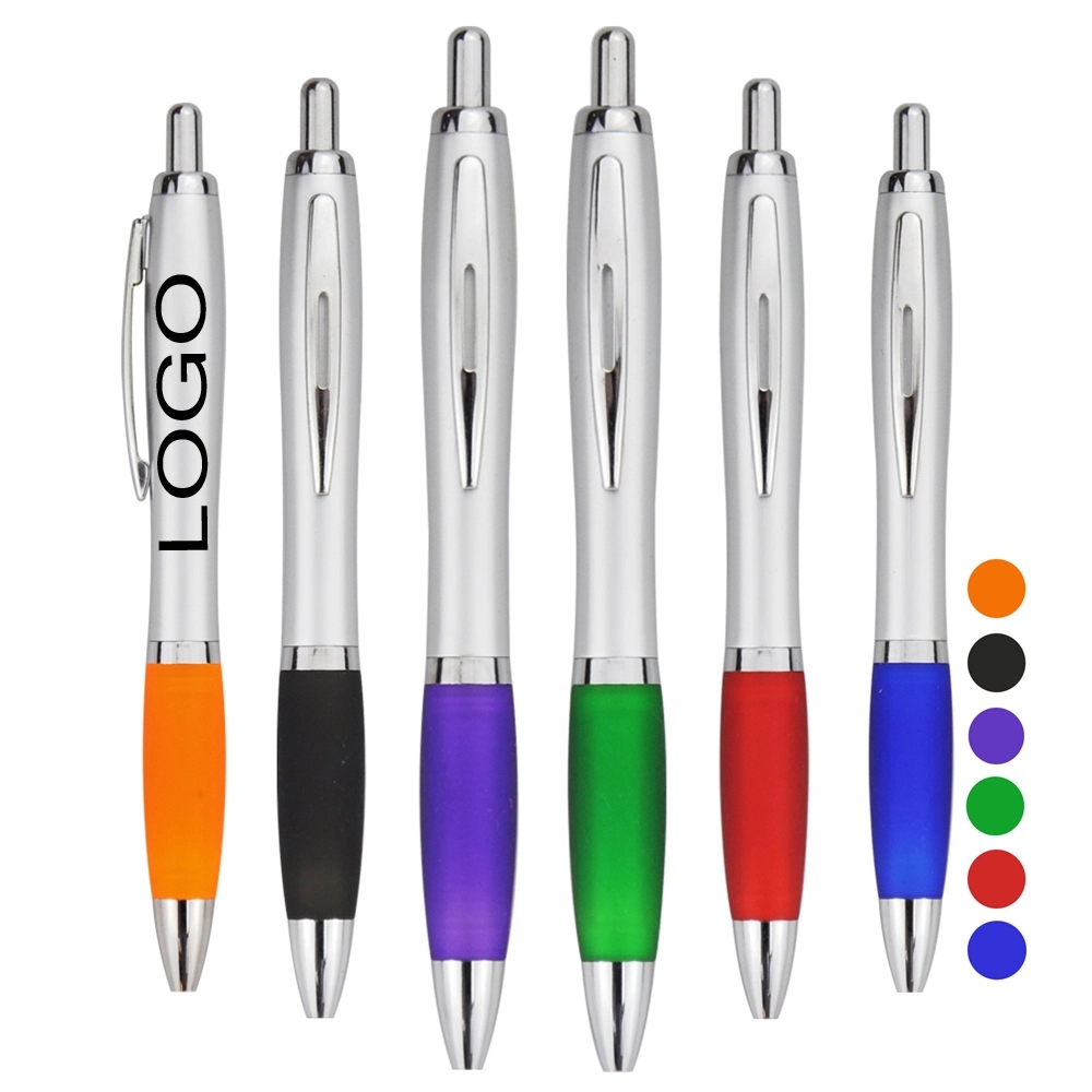 Custom Satin Curvy Ball Pen 3