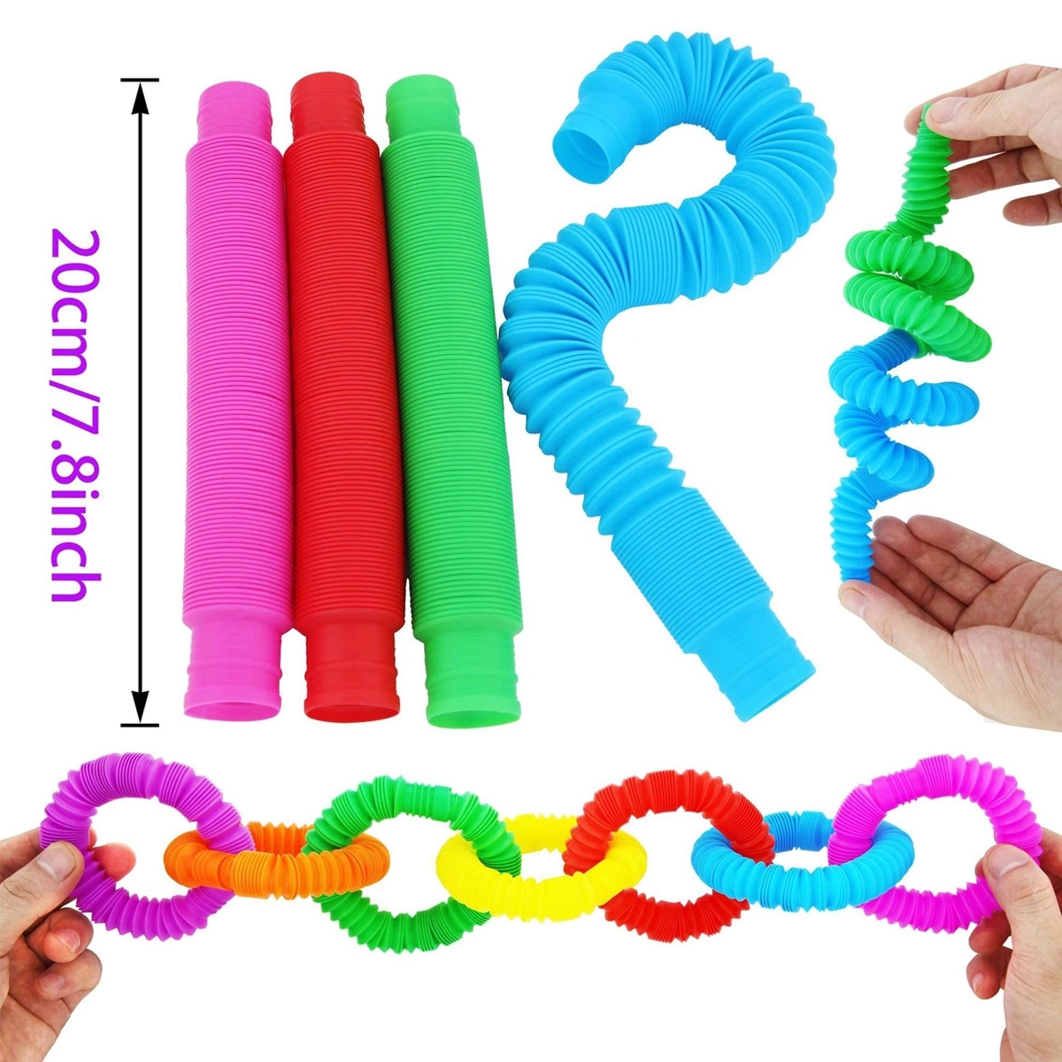 Pop Tube Toys Fidget Unique For Kid Fine Motor Skills 4