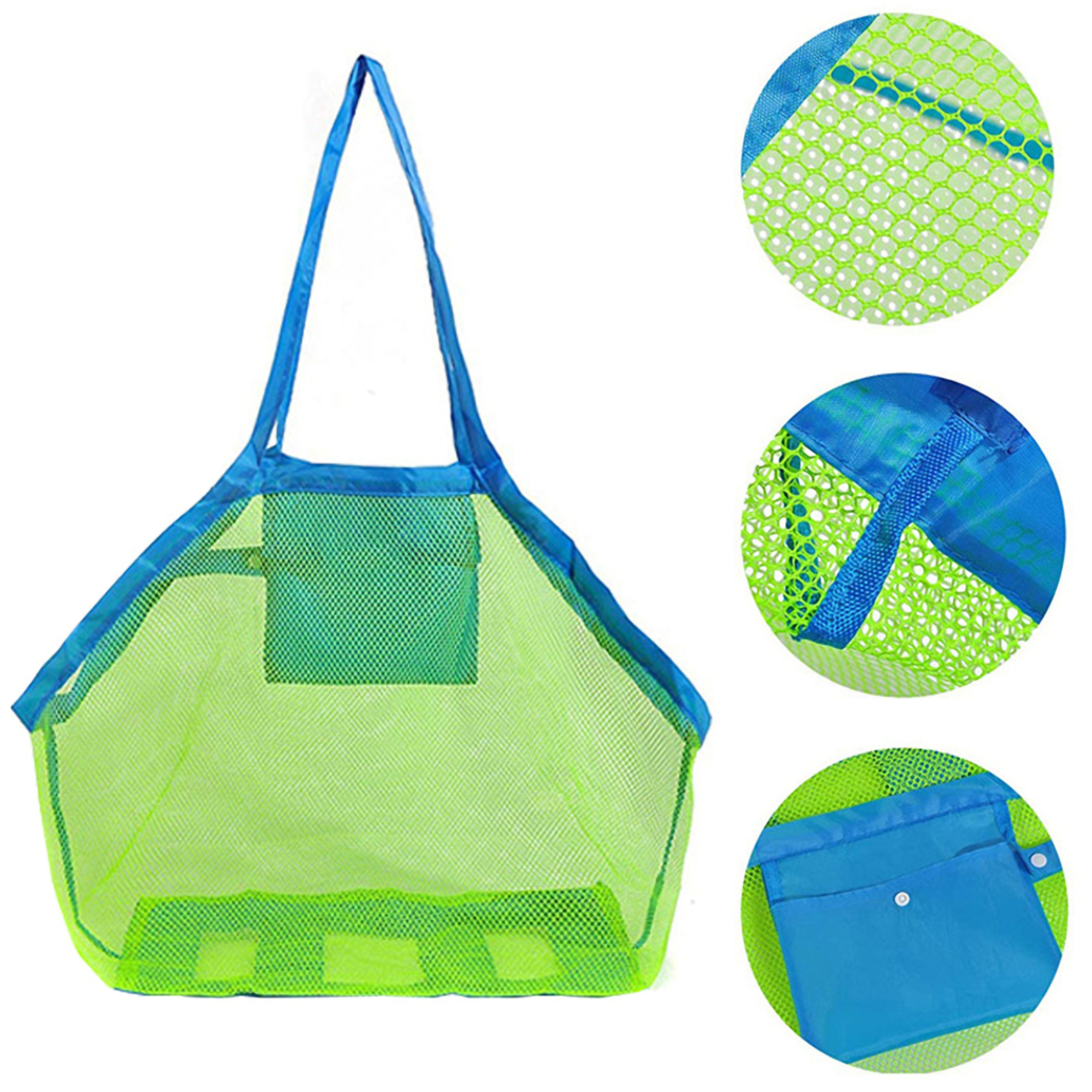 Kids' Lightweight Foldable Mesh Beach Tote 4