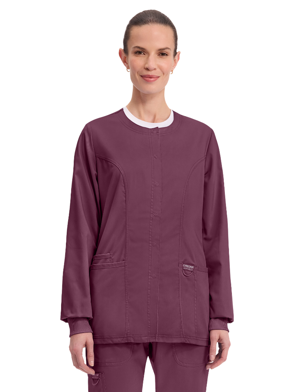 Cherokee - Workwear Revolution - Women's 3-Pocket Snap Front Jacket 52