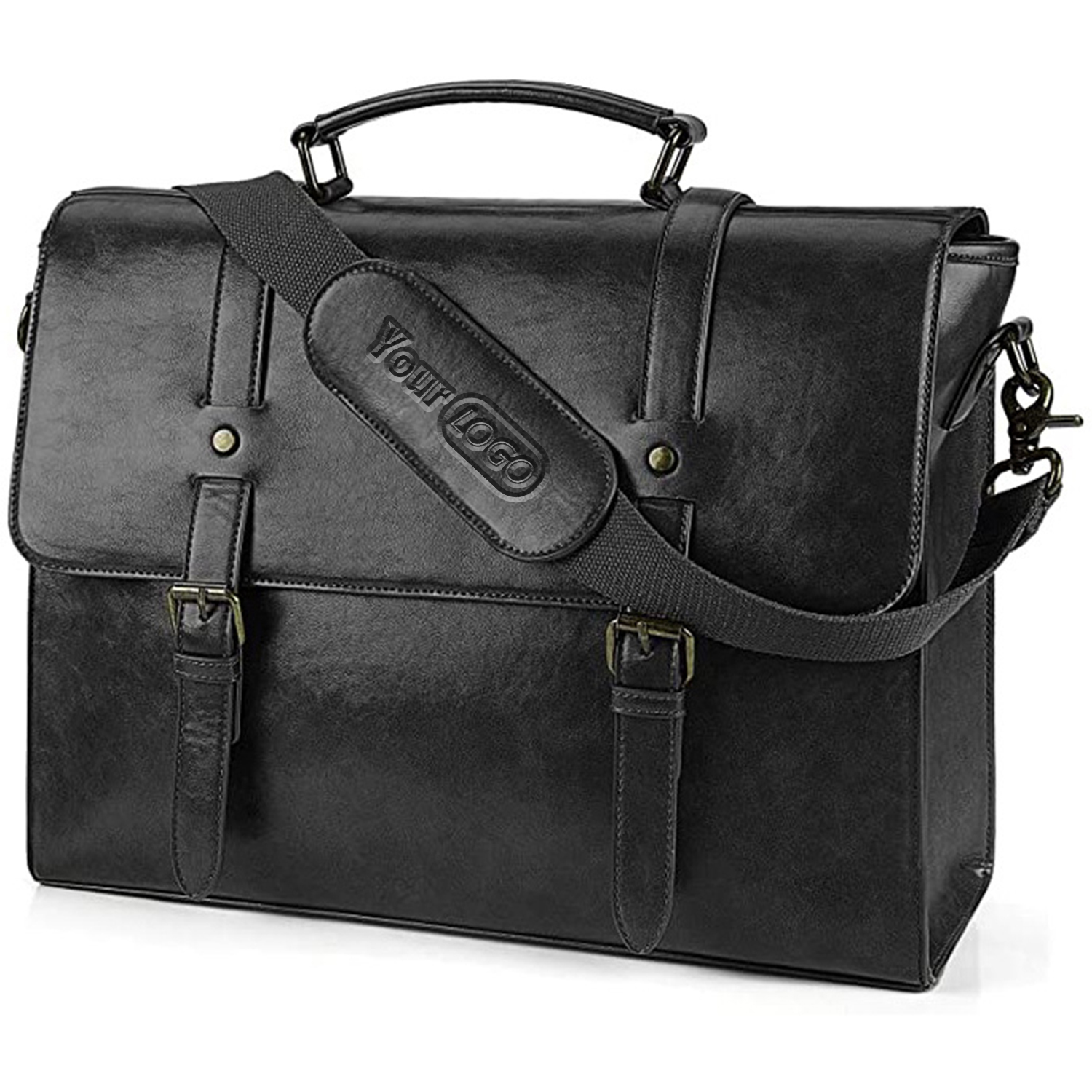 Vintage 15.6 Inch Waterproof PU Leather Laptop Briefcase 4