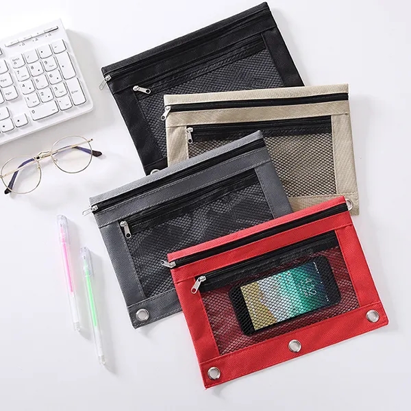 3-Ring Binder Pencil Pouch With Zipper 5