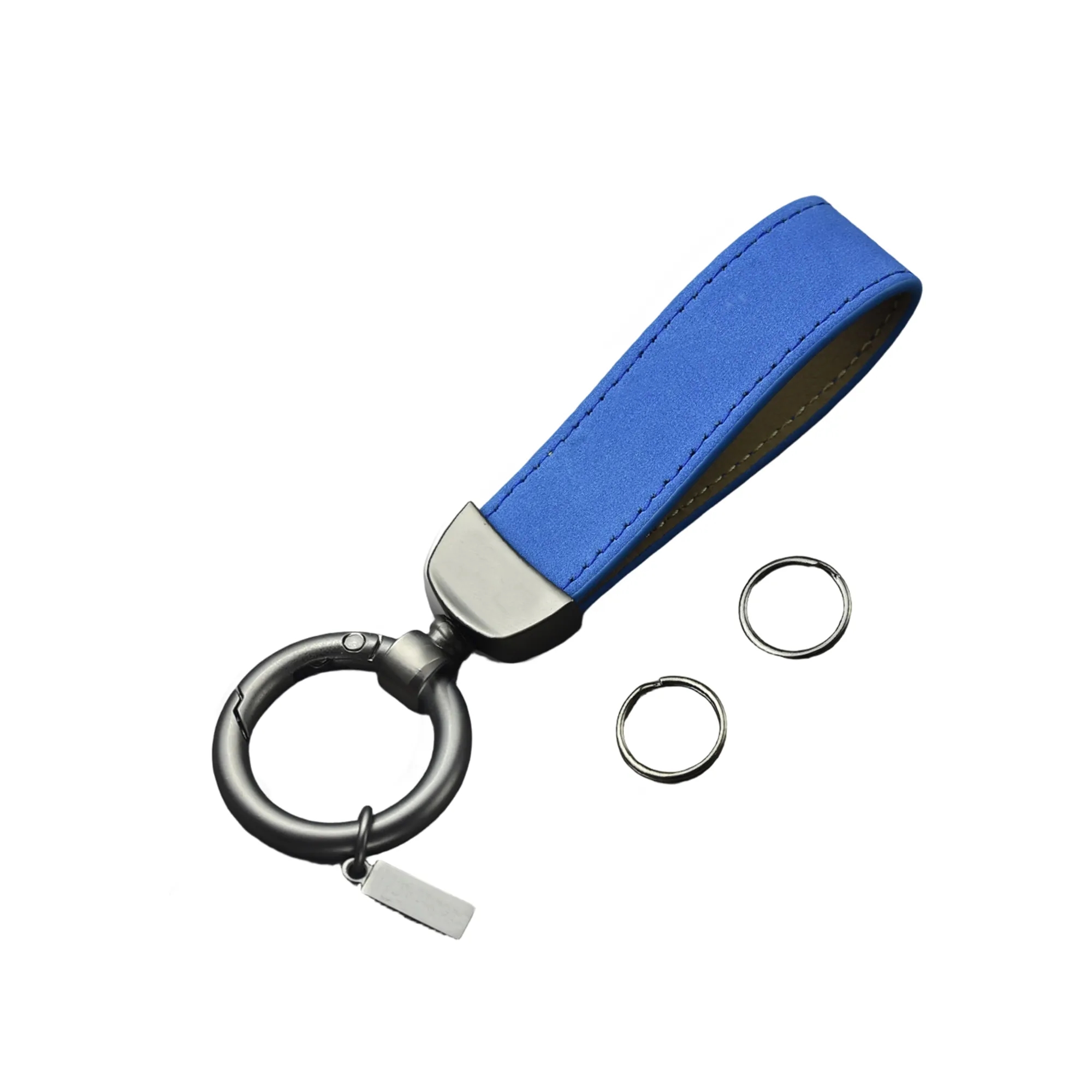 Cowhide Leather Keychain with Zinc Alloy Hardware 1