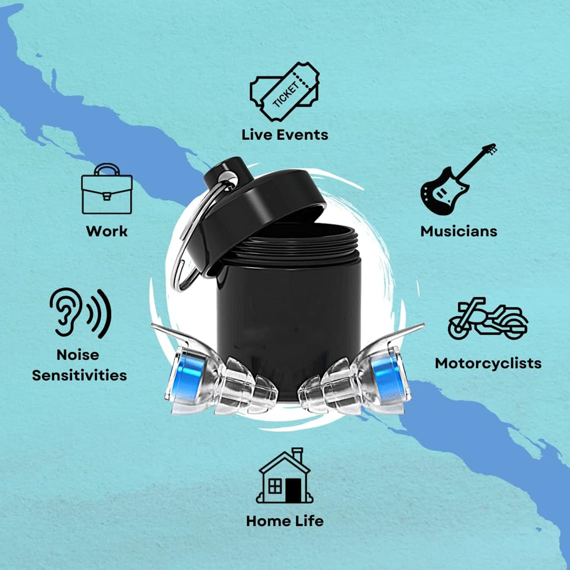 High Fidelity Earplug Sets With A Storage Jar 2