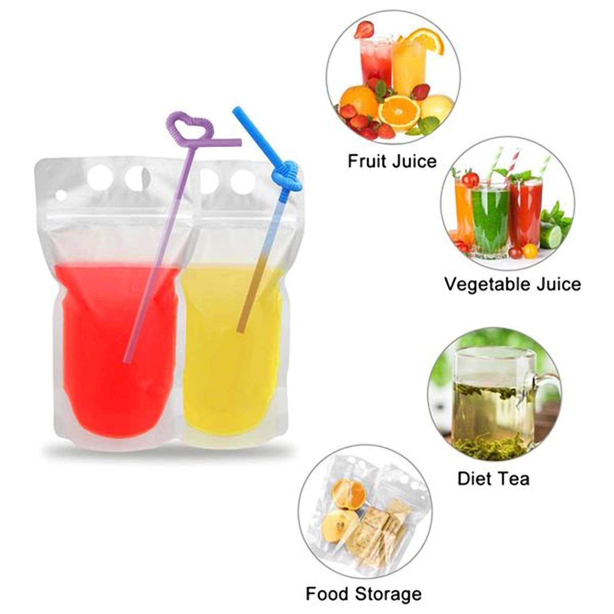 8 Oz. Drink Pouch w/Straw Hole