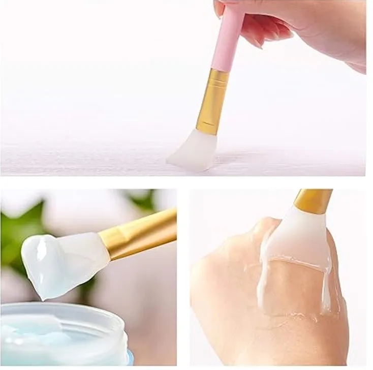 Travel Friendly Reusable Silicone Brush for Charcoal Mud Mask Easy Rinse Storage 2
