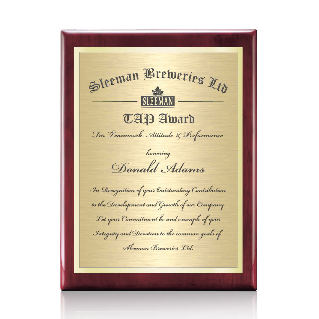 Oakleigh/TexEtch Plaque - Rosewood Finish 5