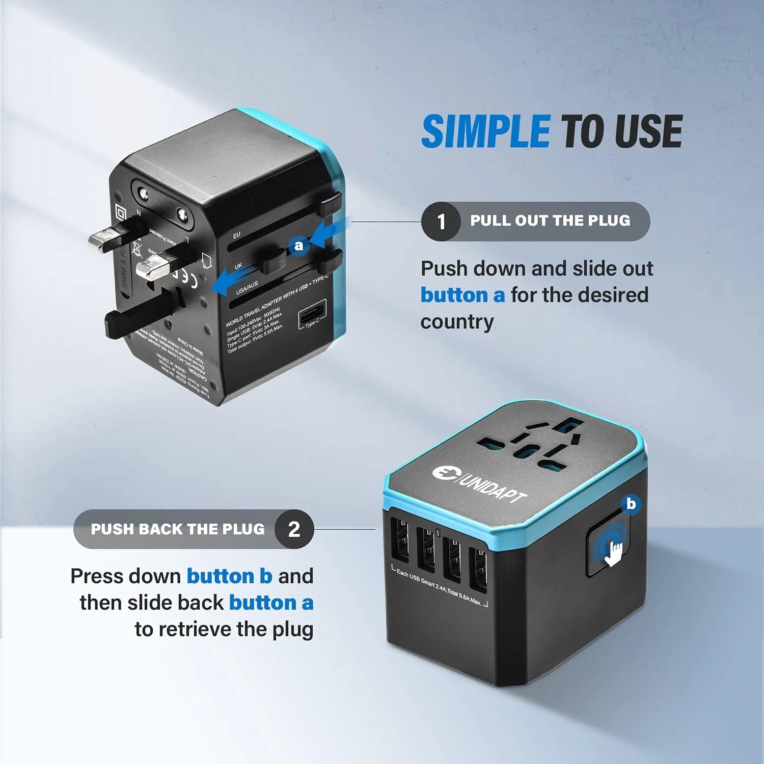 6 in 1 Multi-Device Universal Travel Charger 3