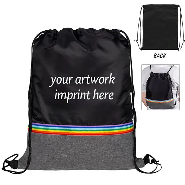 Rainbow rPET Drawstring Bag 1