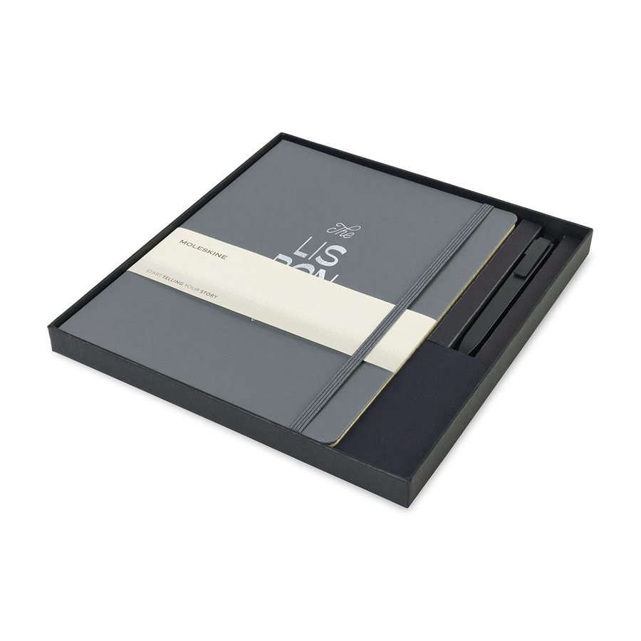 Moleskine® X-Large Notebook and GO Pen Gift Set 14