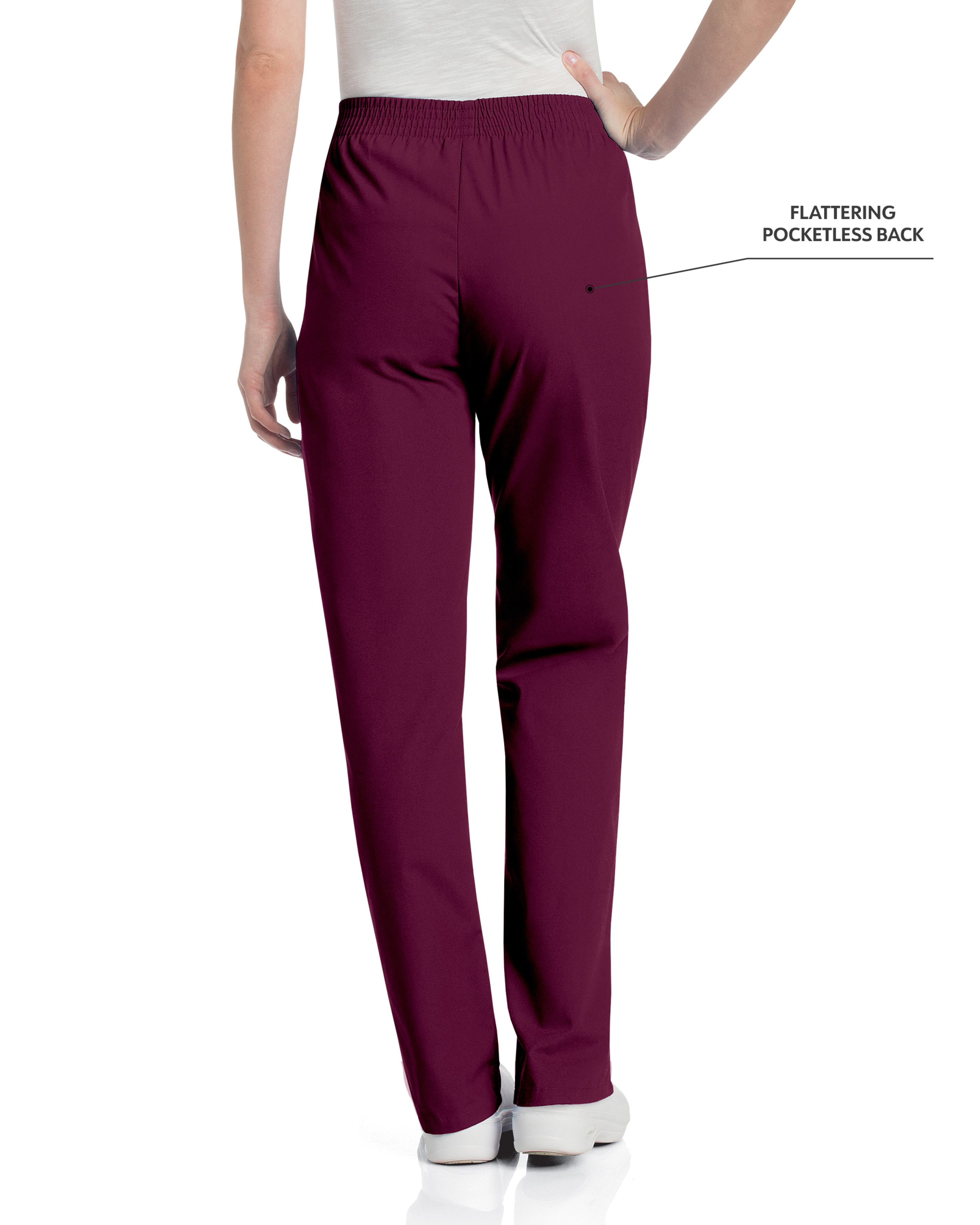 Landau - Essentials - Women's Two-Pocket High-Rise Elastic Waist Straight Leg Pant 5