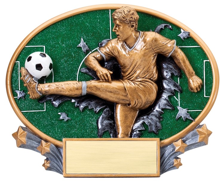 Soccer Male Xplosion Oval Resin Award 2