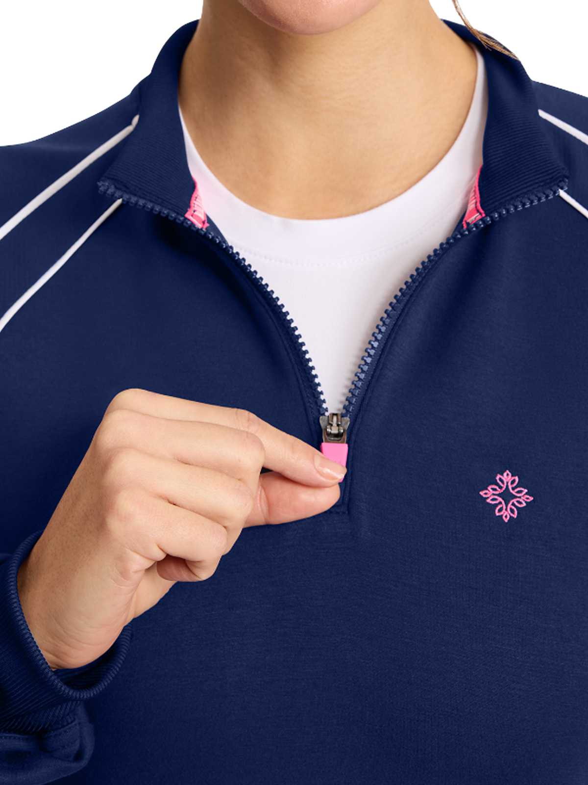 Med Couture - MC AMP - Women's 2-Pocket Scuba Half-Zip Jacket 2