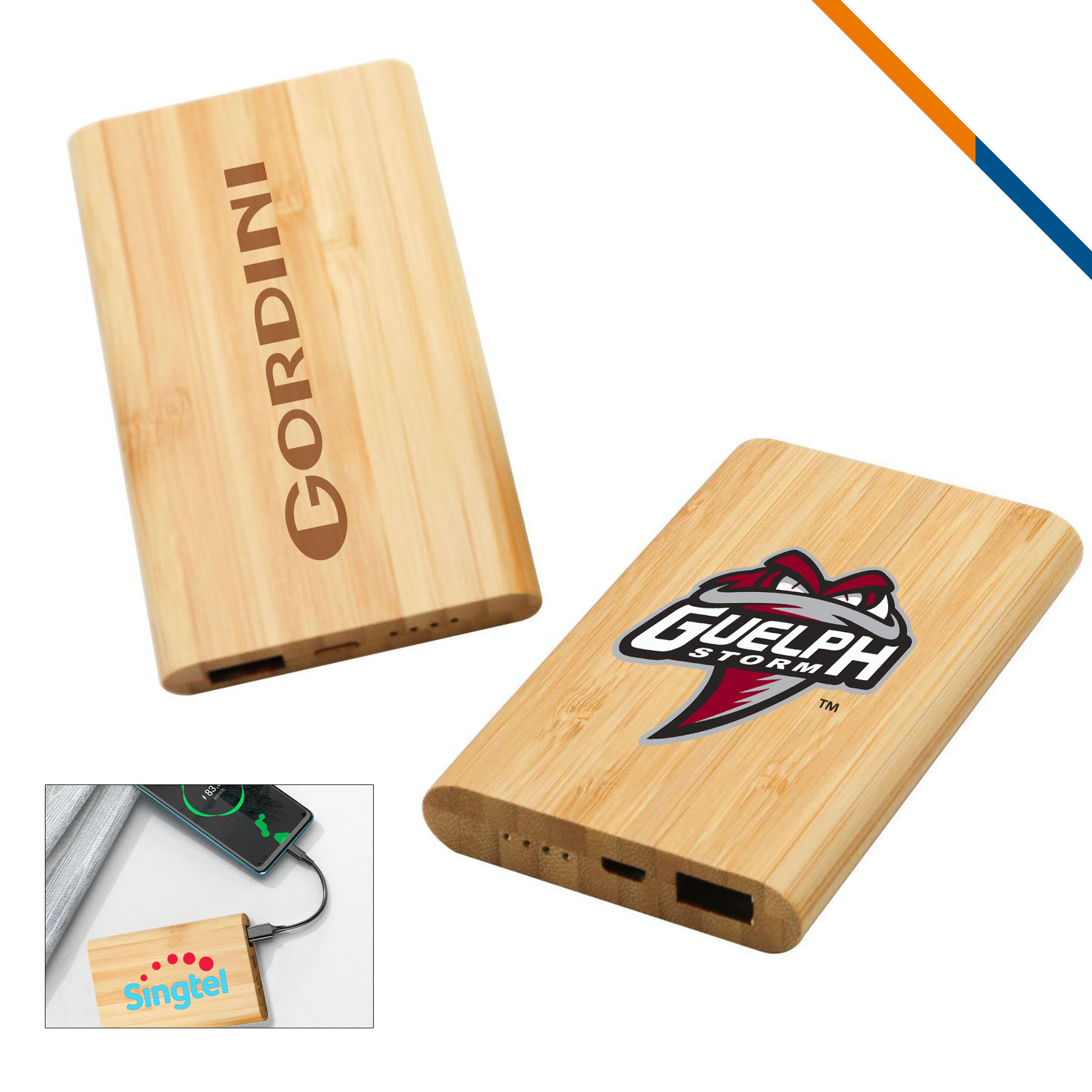 Achernar Bamboo Power Bank - 5000mAh 3