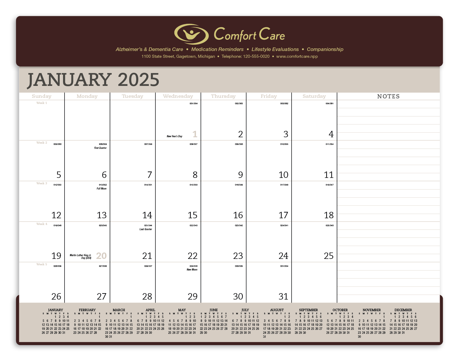 Triumph® Calendars Vinyl Desk Pad 25