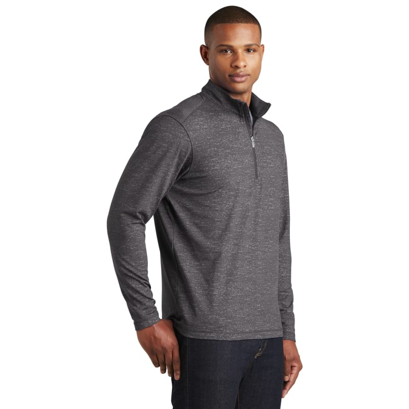 Sport-Tek Sport-Wick Stretch Reflective Heather 1/2-Zip Pullover. 7