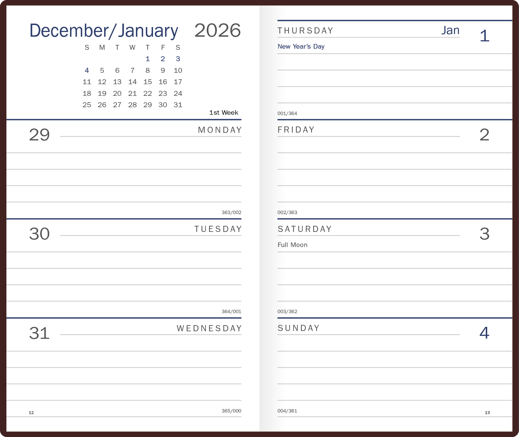 Triumph® Calendars Standard Weekly Pocket Planner 37