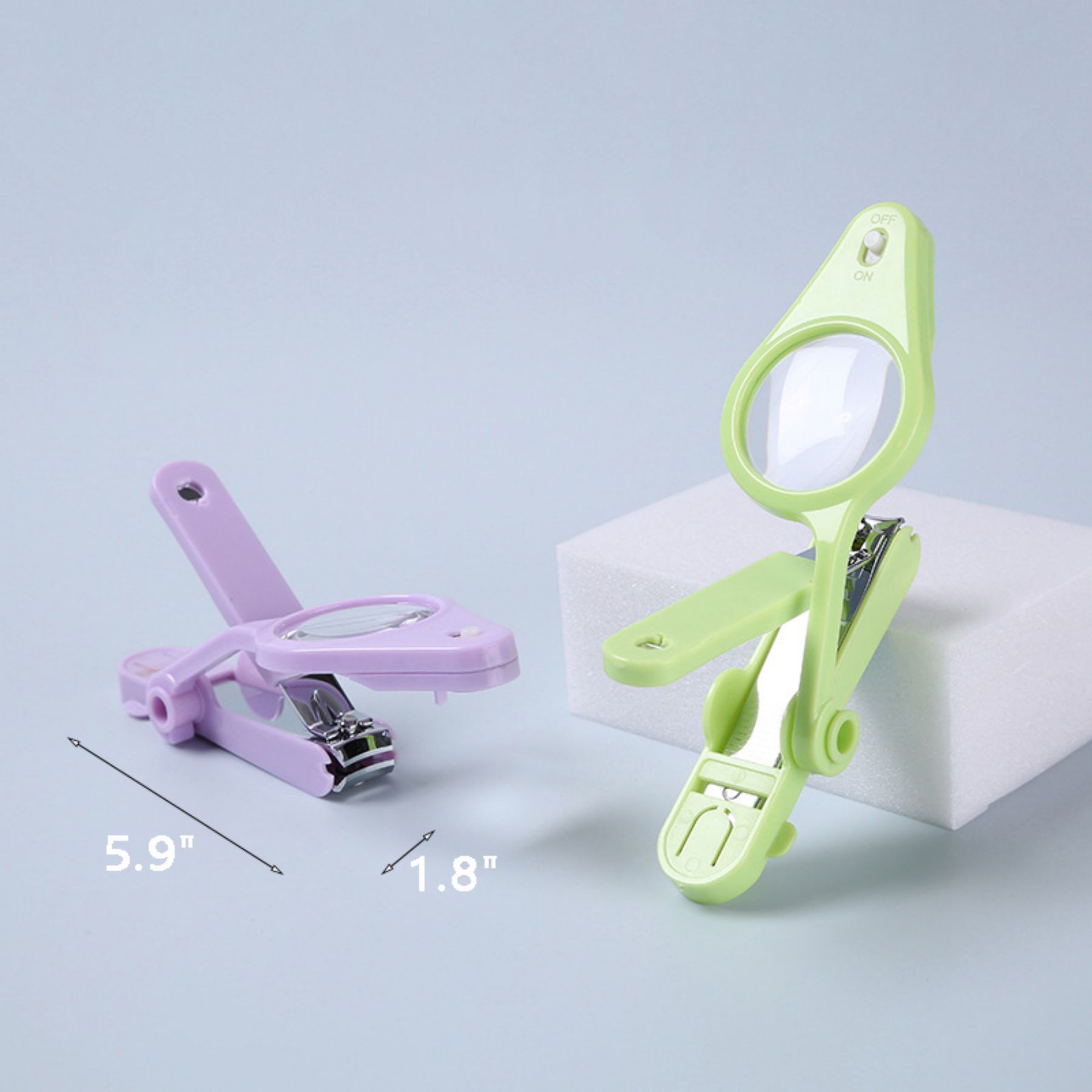 Nail Clipper with Magnifying Glass and LED Light 3