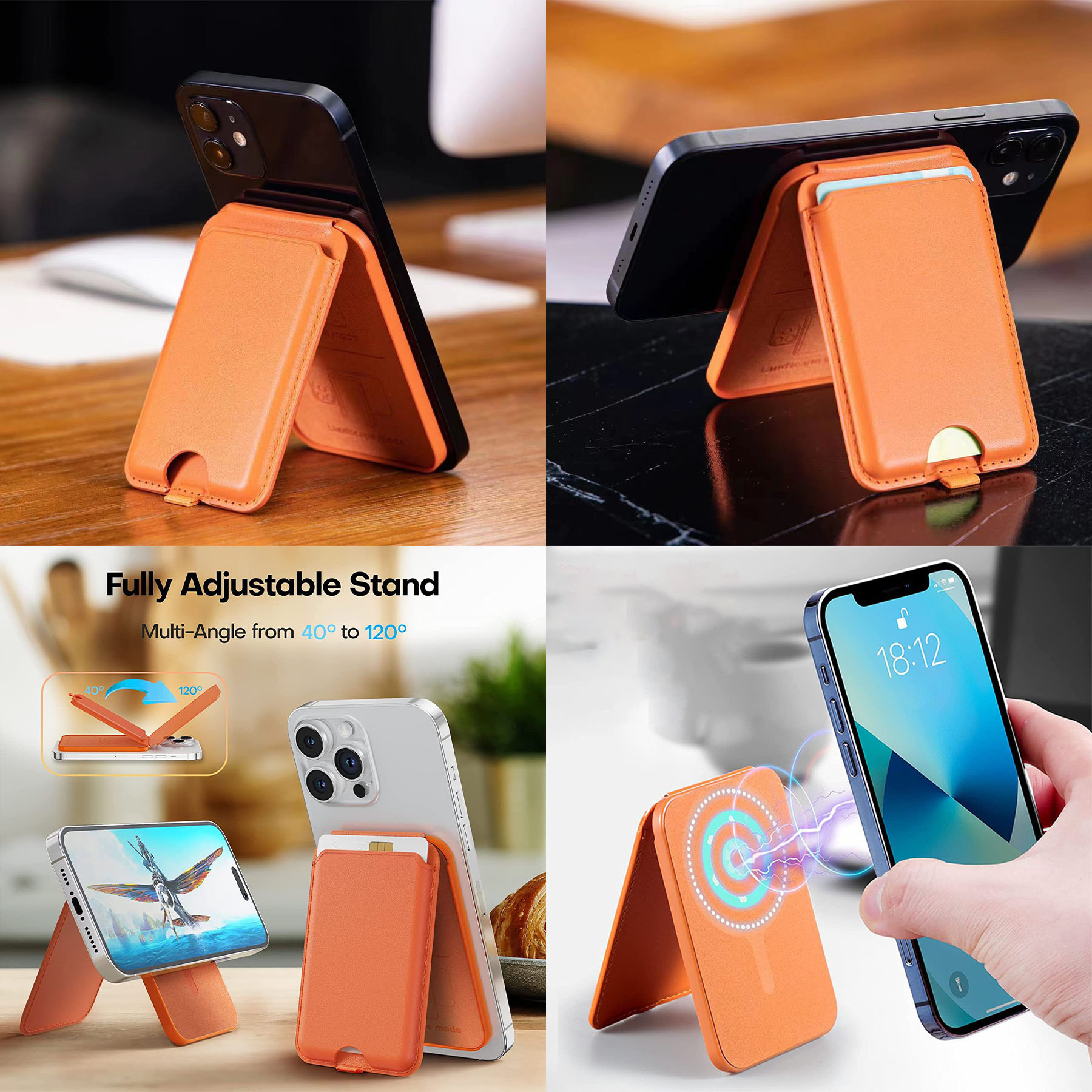 Magnetic Wallet Card Holder Adjustable Stand 2