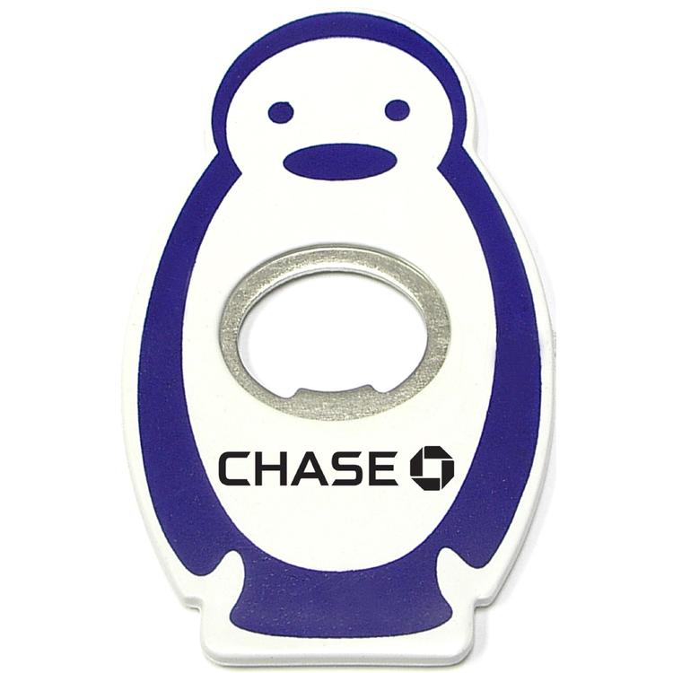 Jumbo size penguin shape magnetic bottle opener