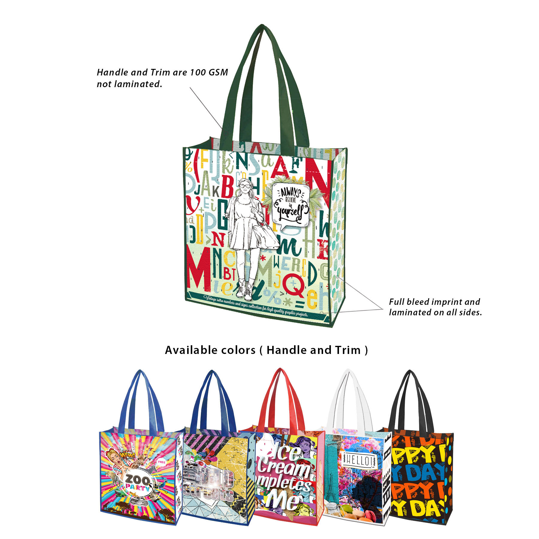 Free Shipping 13 x 15 Small Quantity Custom All Sides Laminated Bag 3