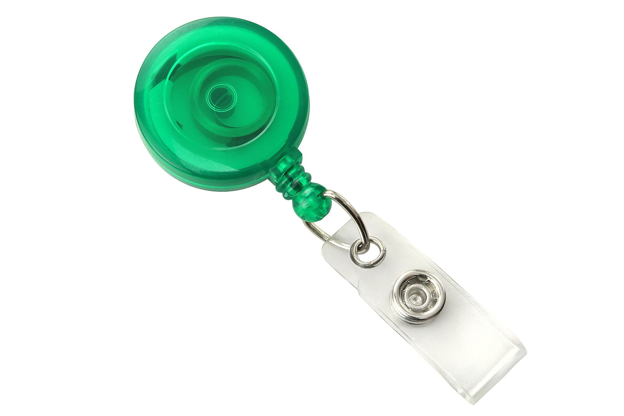 Custom Round Translucent Plastic Badge Reel (Green) 2