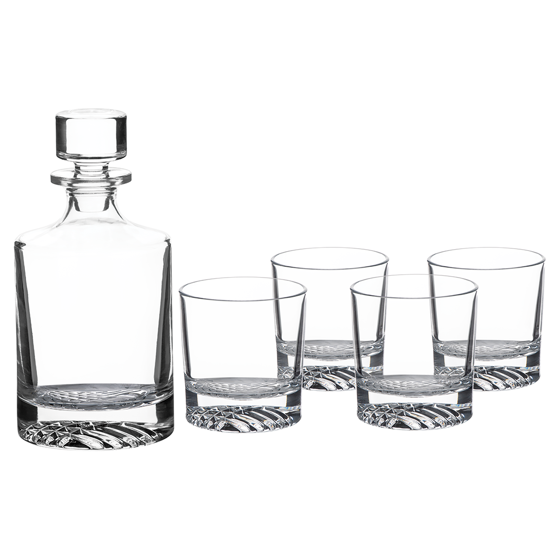 Round Glass Decanter Set 2